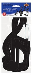 Beistle 54735-BK Mini Musical Notes Silhouettes (10 Pack), 5.5″-10.25″, Black