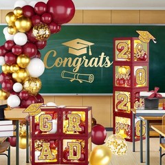 Graduation Decorations Class of 2026,Maroon and Gold Graduation Decorations 2…