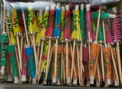 Celebrate Bamboo Parasol Picks, Multi-Color, 100 Count 4 inch (10.16cm)