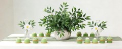 Artificial Italian Ruscus Vines, 3Pcs/75 Silk Vine Garland with Green Leaves,