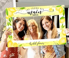 Lemon Bridal Shower Party Photo Booth Props Lemon Citrus Lemonade Theme Bride to