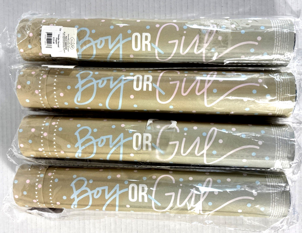 4-Mud Pie Boy Gender Reveal Confetti Poppers Blue Boy 1.5″ X 11.5″