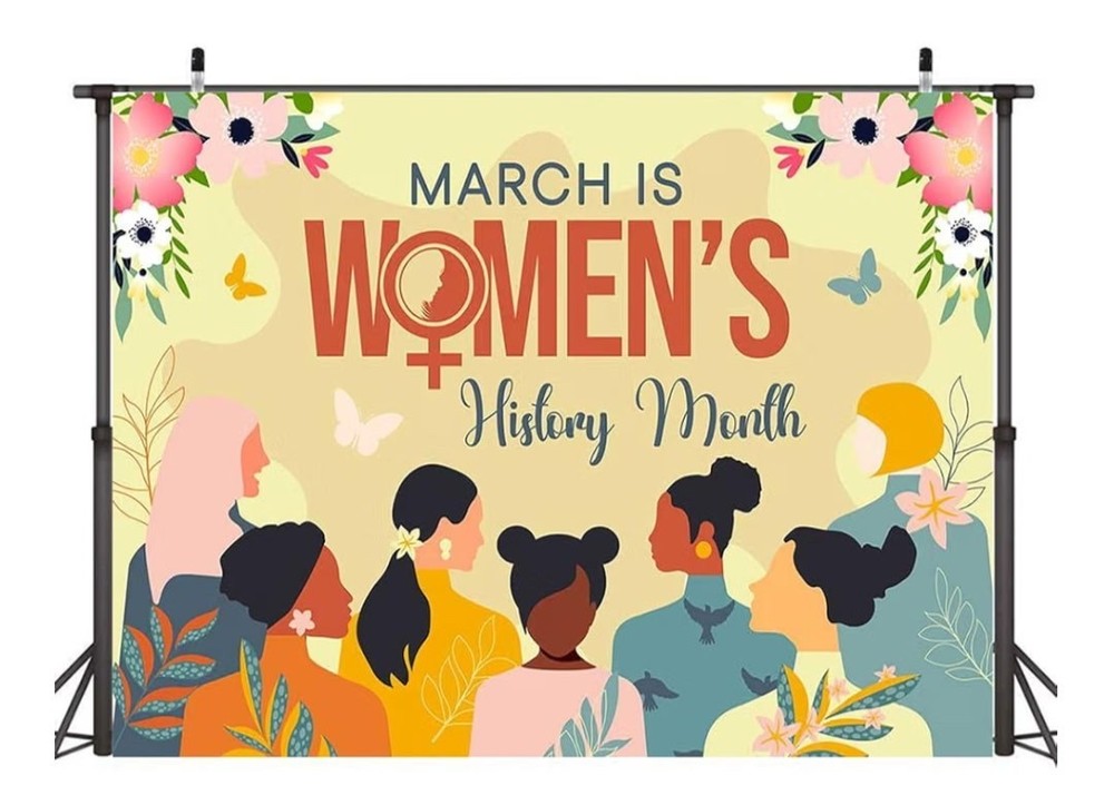 Wollmix – Womens History Month Decorations Banner Backdrop 7x5ft