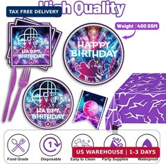 116 PCS Kpop Party Supplies Set, K Pop Birthday Decorations Demon Tableware Kit