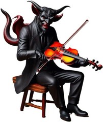 Halloween decoration Devil Playing The Fiddle Set Of 4