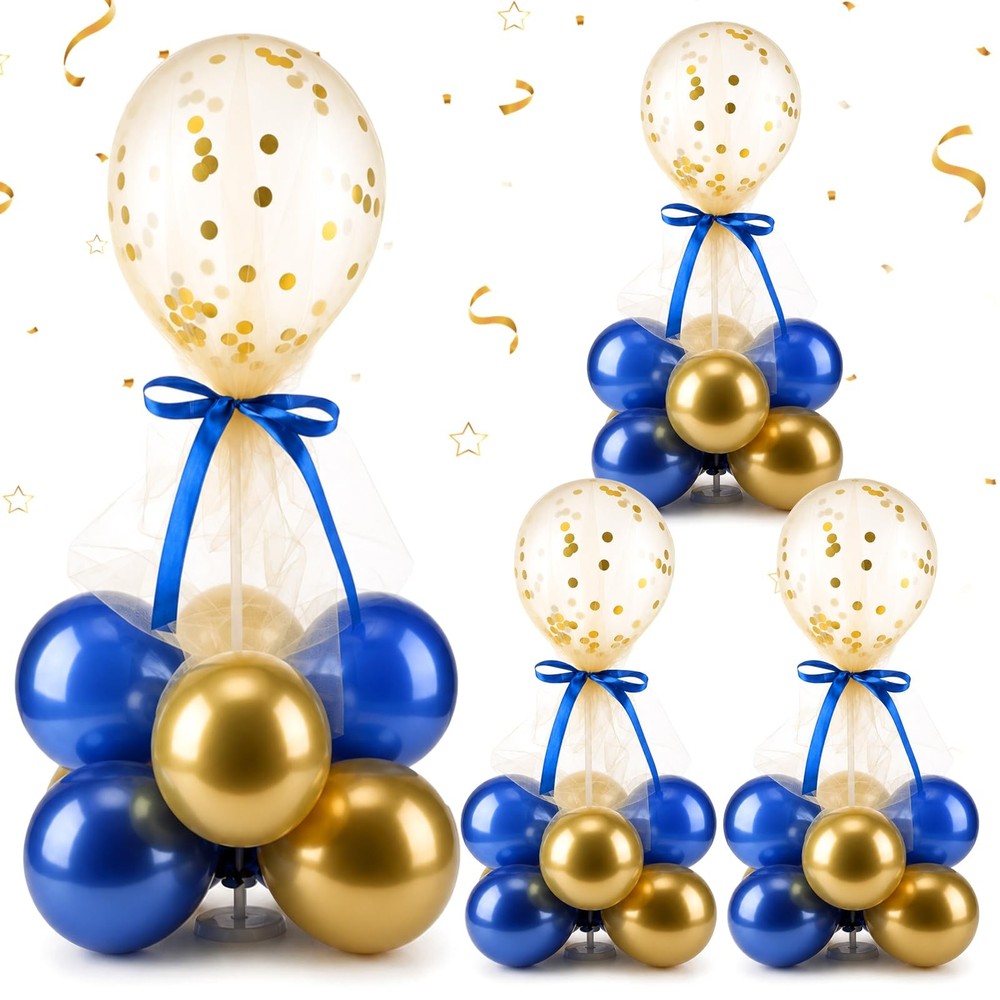 4 Set Table Centerpieces Balloons Stand Kit Table Stand Holder with Tulle and…