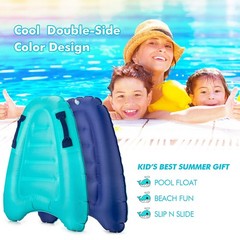 Inflatable Surf Body Board with Handles, Lightweight Swimming Floating Surfbo…