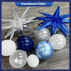 Blue White Silver Balloon Garland Arch Kit, 140Pcs Navy Light Metallic Blue S…