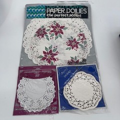 VTG Lace Medallion Paper Doilies 2 Pkgs NEW & 1 Assorted Open Pkg 150+