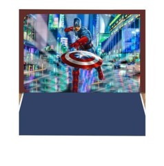 CAPTAIN AMERICA Square Backdrop 80x 60 inch Birthday Party Decoration Supplies
