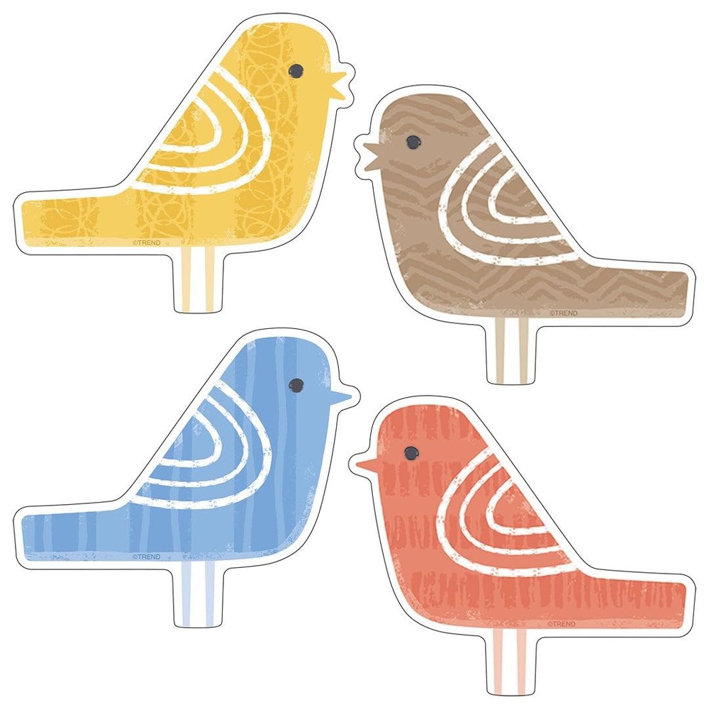 72 PCS Garden Birds Classic Accents Variety Pack Decorative Cutout Pieces
