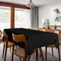 sancua 2 Pack Black Tablecloth 60 x 102 Inch, Rectangle 6 Feet Table Cloth – …