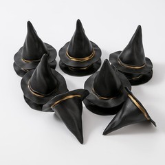 12Pcs Plastic Witch Hats Mini Halloween Witch Hats Wizard Hat for DIY Crafts …