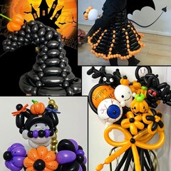260 Long Balloons, 100 Pack Black Animal Balloons, Twisting String Balloon, L…