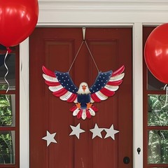 Durable 21.7» Red, White & Blue Eagle Wall Art for Celebrating American Freedom