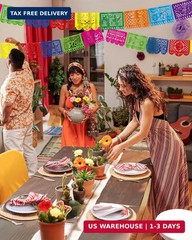 36 FT Cinco De Mayo Decorations, 2 Pack Mexican Party Banner, Plastic Fiesta Ban
