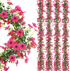 4 Pcs 6 ft Artificial Flowers Wisteria Garland-Total 24 ft Fake Hanging Wisteria