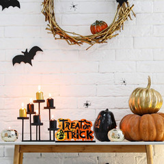 3 Pcs Halloween Centerpieces for Tables Happy Indoor Table Decorations Pumpkin T
