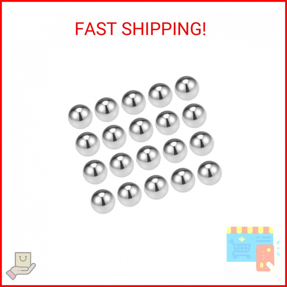 uxcell 10mm Bearing Balls 304 Stainless Steel G100 Precision Balls 20pcs
