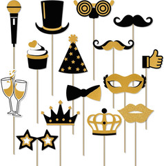 Photo Booth Props, 24PCS Photobooth Props, Funny Photo Props Party Props Access