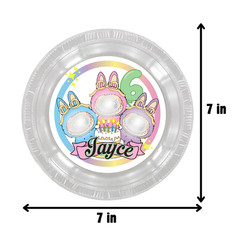 Cute Monster 7″ Clear Disposable Plates – Set of 12 | Birthday Party Decoration