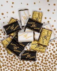 30th Birthday Miniatures Candy Bar Wrapper (CANDY NOT INCLUDED)