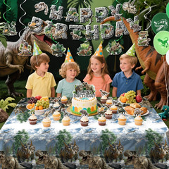Dinosaur Birthday Party Decorations Set for Boys, Dino World Themed Party Decora