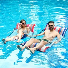 Pool Floats Adult with Fabric Headrest, 2-Pack Pool Float 4in1 (Saddle, Loung…