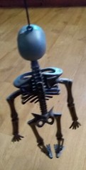 SKELETON black Hanging Plastic 32x15x5.5cm New Funky Fun Decoration