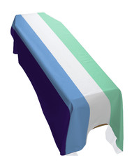 Gay Man 5 Stripe Pride Coffin Drape Flag – Premium Quality Made To Order in UK