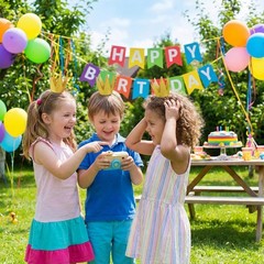 Gold Party Crowns for Kids 6 Pack, Mini Glitter Paper Hats, Prince and Prince…