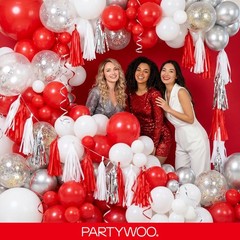 Red Balloons 85 pcs Different Sizes of 18 12 10 5 Inch Red Balloon Arch Kit G…