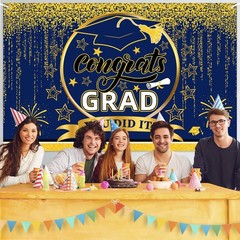 Class of 2025 Graduation Banner – Blue & Gold One Size, and