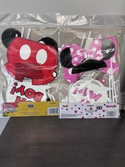 Photo Booth Props Masks Birthday Party Disney Junior Mickey Minnie New 2 Packs