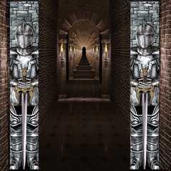 Jointed Suit of Armor Knight Banner Medieval Theme Door Sign Decorations Armor K