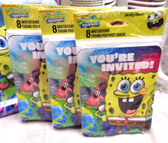 2013 Large Lot/25 pkgs SPONGEBOB SQUAREPANTS Birthday Party Supplies Invitations
