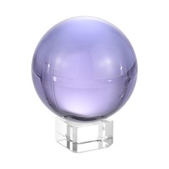1Set 50mm/2″ K9 Crystal Ball Decorative Ball w Box and Crystal Stand Purple