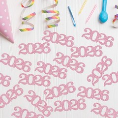 Pink Table Confetti Class Of 2026 Graduation Decorations 5.4×3.8 Inch 24 PCS