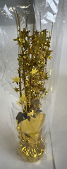 6 Gold Metallic Star Foil Spray Centerpiece (LSX) Table Party Decorations Decor