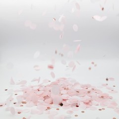 1.76oz Round Tissue Confetti Glitter Rose Gold Pink White Party Decorations