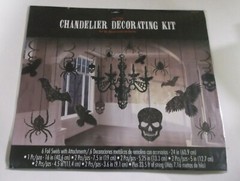 Amscan Halloween Decoration Glitter Chandelier Kit Skulls Spiders Bats Raven New