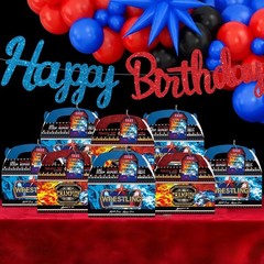 24 PCS Wrestling Party Favor Boxes with Thank You Tags – Boxing Theme Gift Bags
