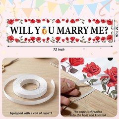 Will You Marry Me Flower Proposal Banner Marriage Decorations Engagement