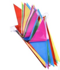 lot of 4 Flag Banners Multi Colour Bunting Party Event Home Garden Decoration
