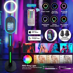 Photo Booth Machine for iPad 10.2″ – 13″ and Camera App Control RGB Fill Light