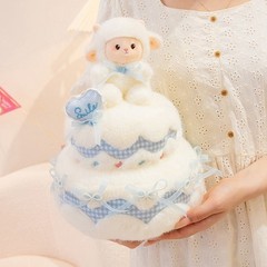 Birthday Cake Plush Toy Cute Animal Stuffed Cake Decor for Kids Adults