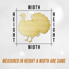 Turkey Shape Wood Cutout – 1/8″ Thick | Laser Cut DIY, Painting, Thanksgiving