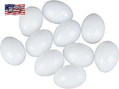 10Pcs Solid Parrot Plastic Fake Eggs Realistic, Simulated Fake Bird Eggs for Hat