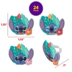 Lilo & Stitch Cupcake Rings 24 Pack Food Safe Cake Toppers for Parties