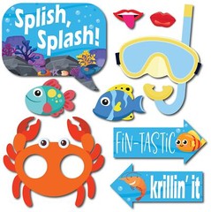 Under The Sea Photo Booth Props – 41-pc Photobooth Kit with 8 x 10-Inch Sign,…